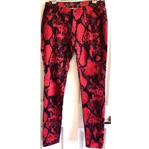 Princess VW Snake print skinny jeans